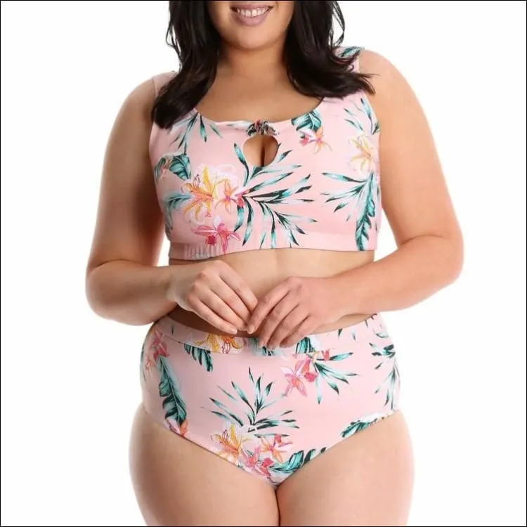 Lysa Women’s Plus Size Renee Floral Bikini Swimsuit 2pc Set 0X 1X 2X 3X