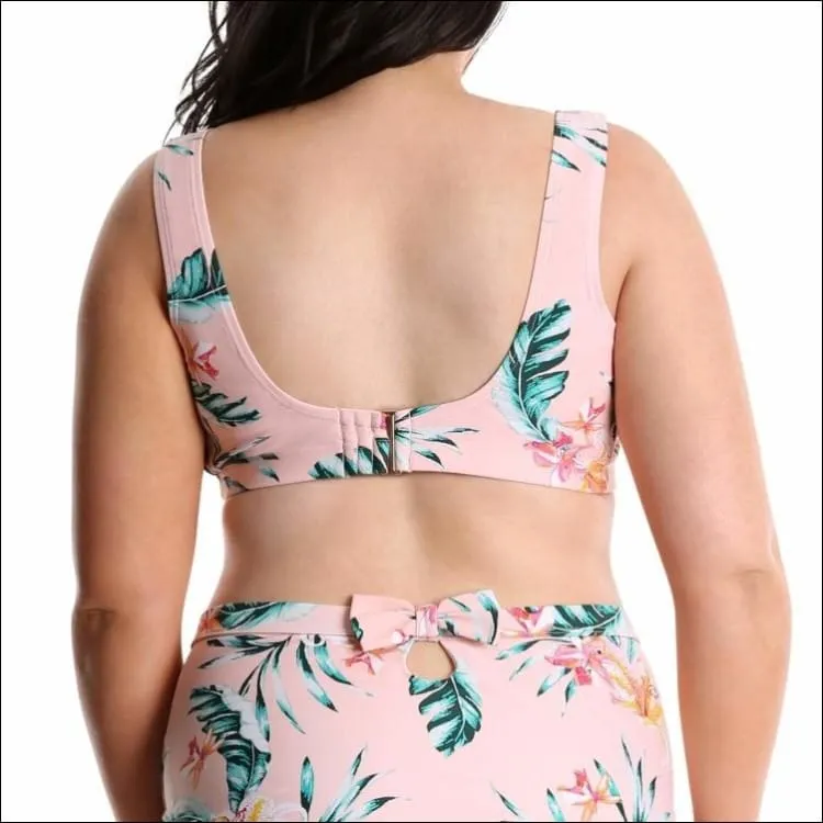 Lysa Women’s Plus Size Renee Floral Bikini Swimsuit 2pc Set 0X 1X 2X 3X