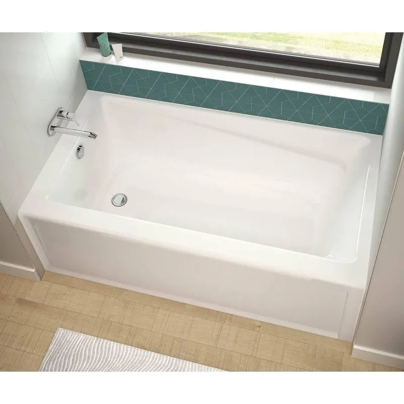 Maax Exhibit IFS AFR Acrylic Alcove Right-Hand Drain Bathtub in White 60 x 32 105512