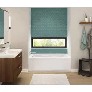 Maax Exhibit IFS AFR Acrylic Alcove Right-Hand Drain Bathtub in White 60 x 32 105512