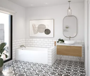 MAAX Rubix 60in.W x 30in.D x 20 3/8H, AFR Acrylic Alcove Left-Hand Drain Bathtub in White** PICK UP IN STORE ONLY **