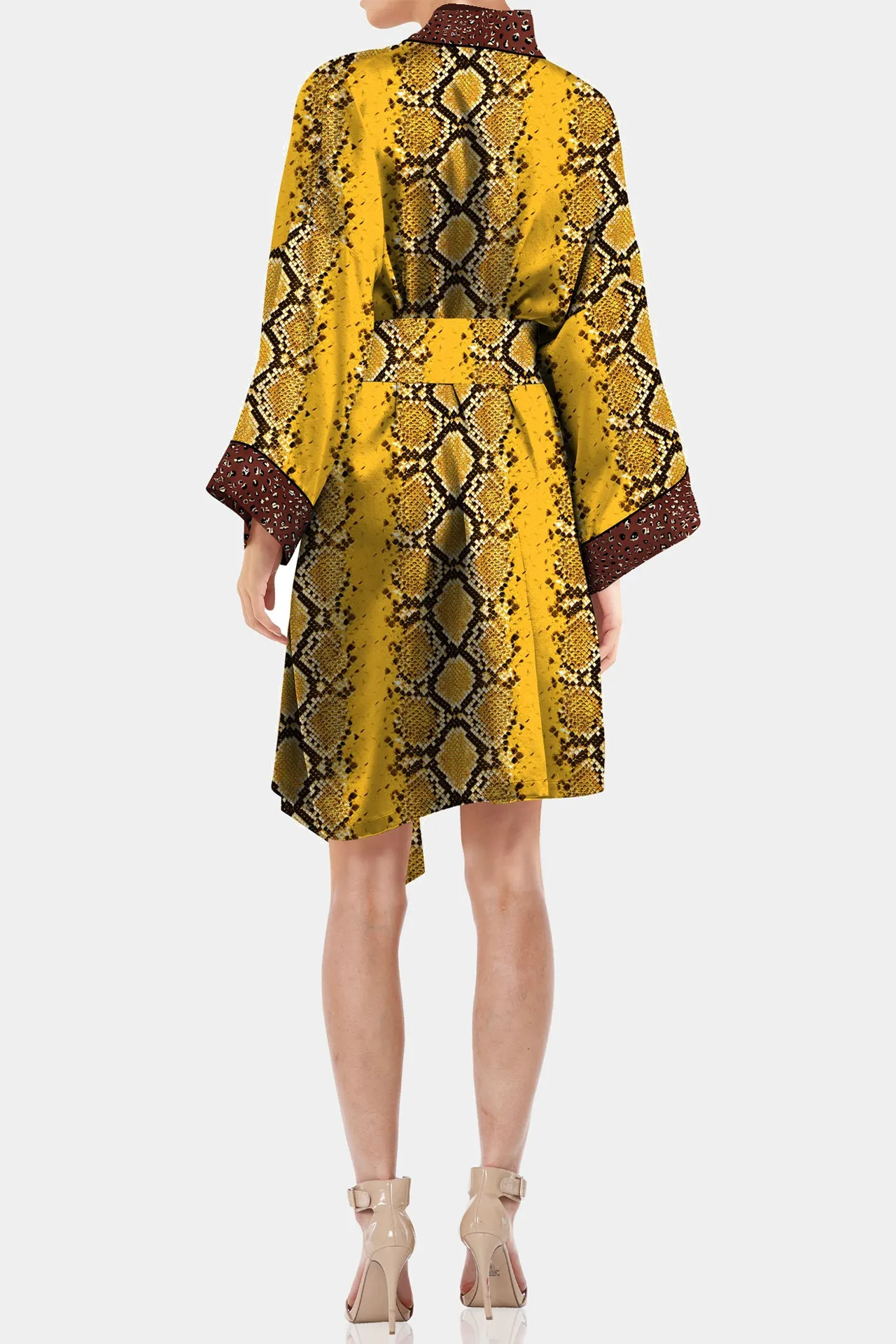 Made with Cupro Short Length Kimono Robe