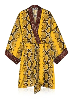 Made with Cupro Short Length Kimono Robe