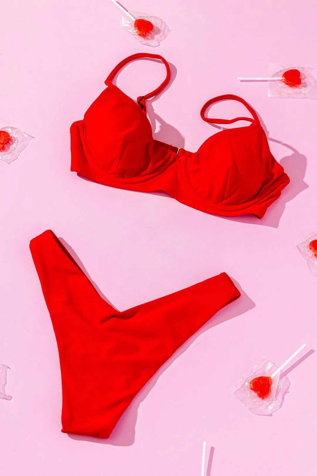 MALDIVES BIKINI BOTTOMS IN CORAL RED