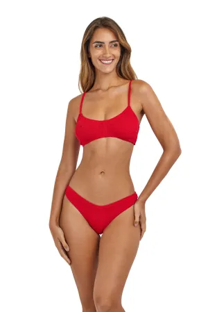 Maldives Spaghetti Straps One Size Bikini TOP ONLY (Red)