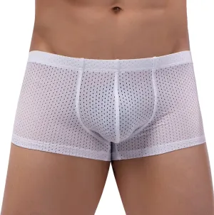 Male Underwear Boxer Briefs with Ball Pouch for Men Eyelet Jock Strap Sports Supporters Boxer Brief Breathable Sexy