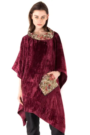 Maroon Velevt Kaftan