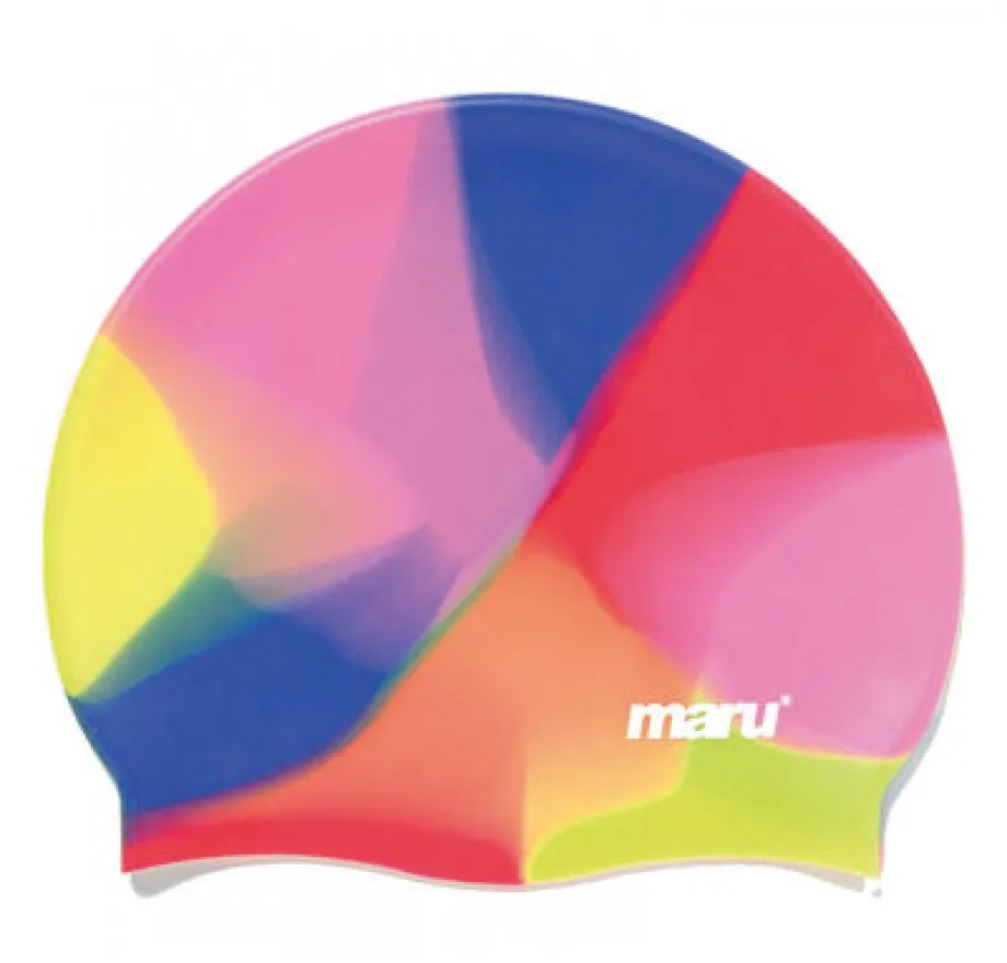 Maru Tie Dye Silicone Swimming Caps