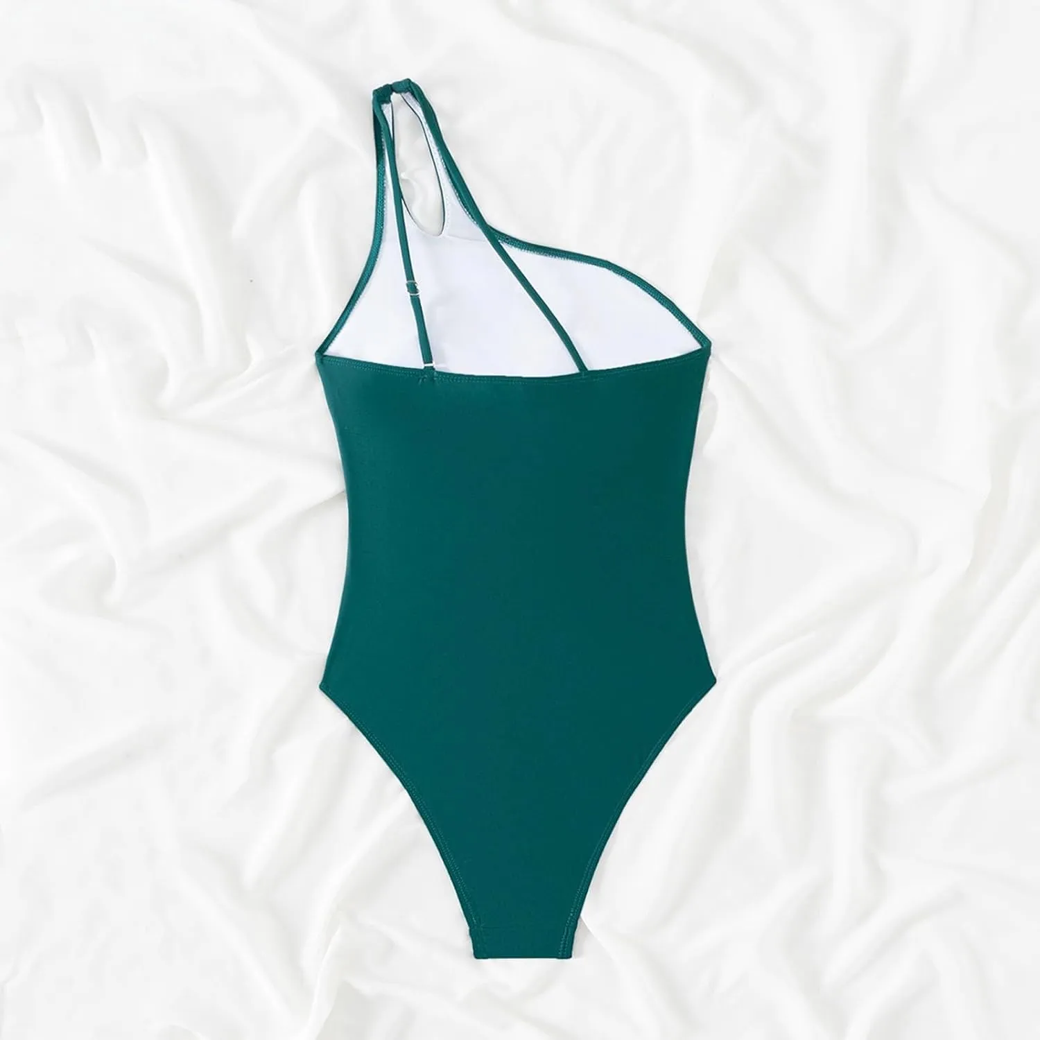 Masbird Swim Suits for Women 2025 One Shoulder One Piece Tummy Control Bathing Suits Modest Full Coverage Keyhole Swimwear