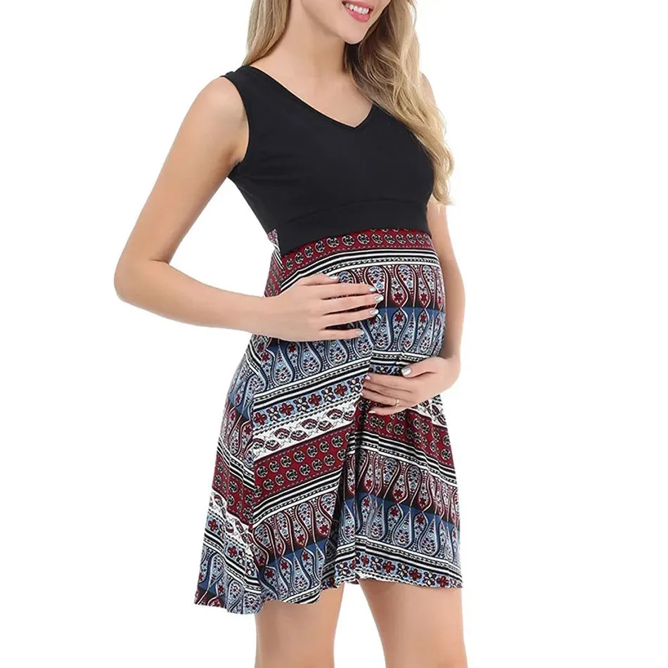 Maternity Nursing Detail Lounge Dress