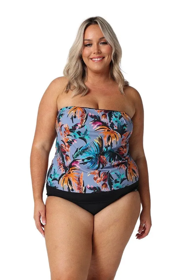Mauritius Flouncy Bandeau Tankini Top