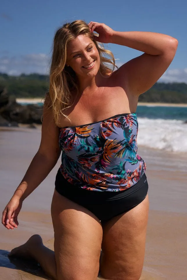 Mauritius Flouncy Bandeau Tankini Top