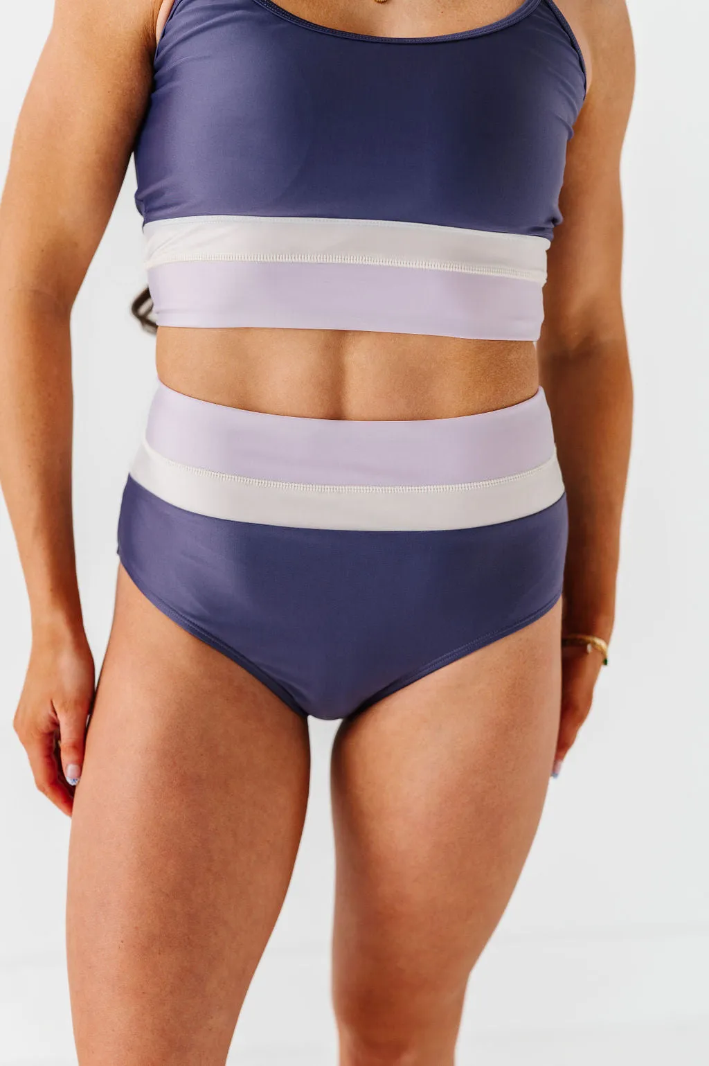 Maven Mid Rise Bottoms in Mulberry