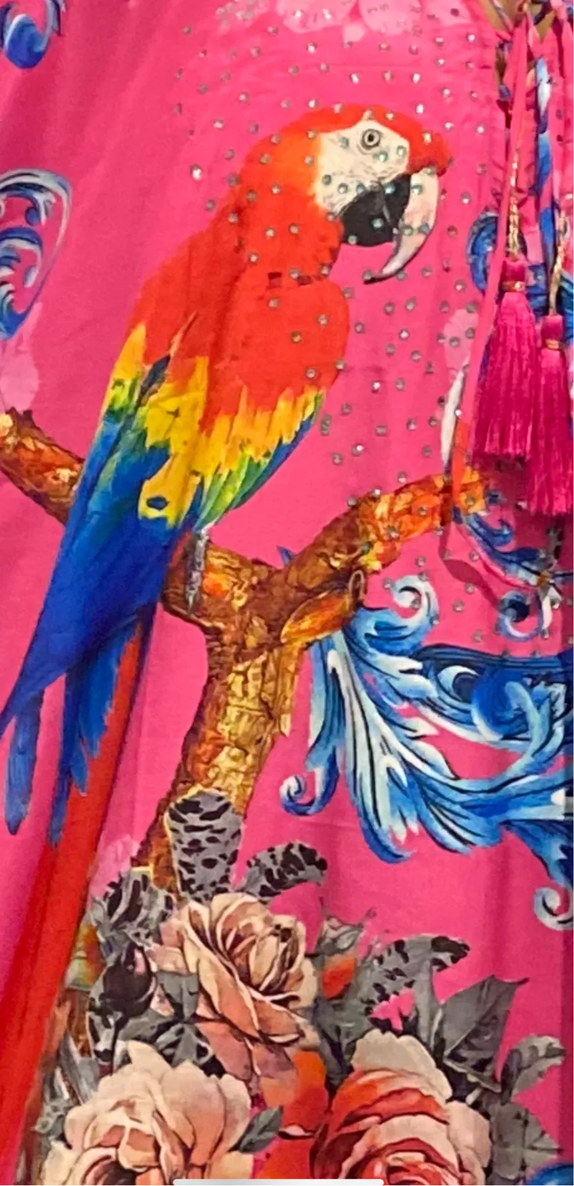 Maya Silk Mix Kaftan,Front tie with embellishments-Sizes AU 12-28