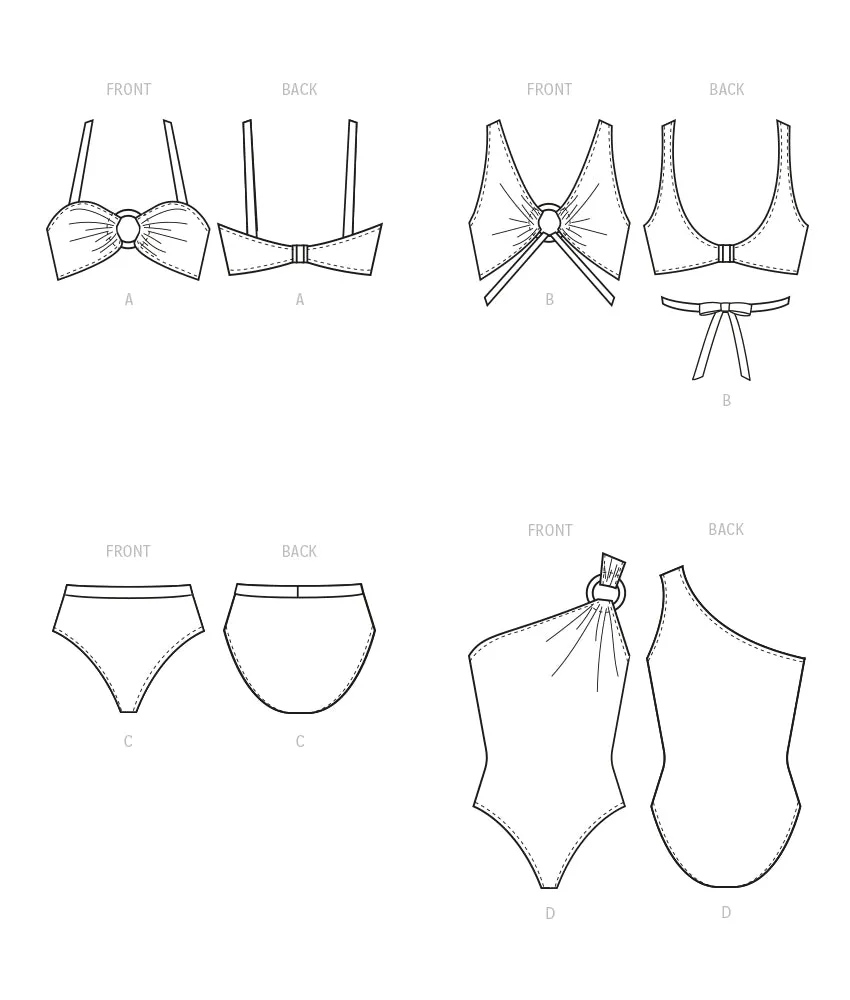 McCall's Pattern M8329 Misses' Swimsuits
