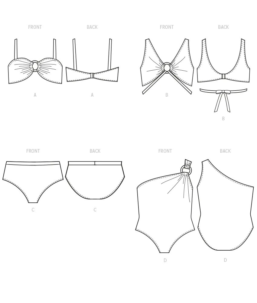 McCall's sewing pattern 8330 Women's Swimsuits