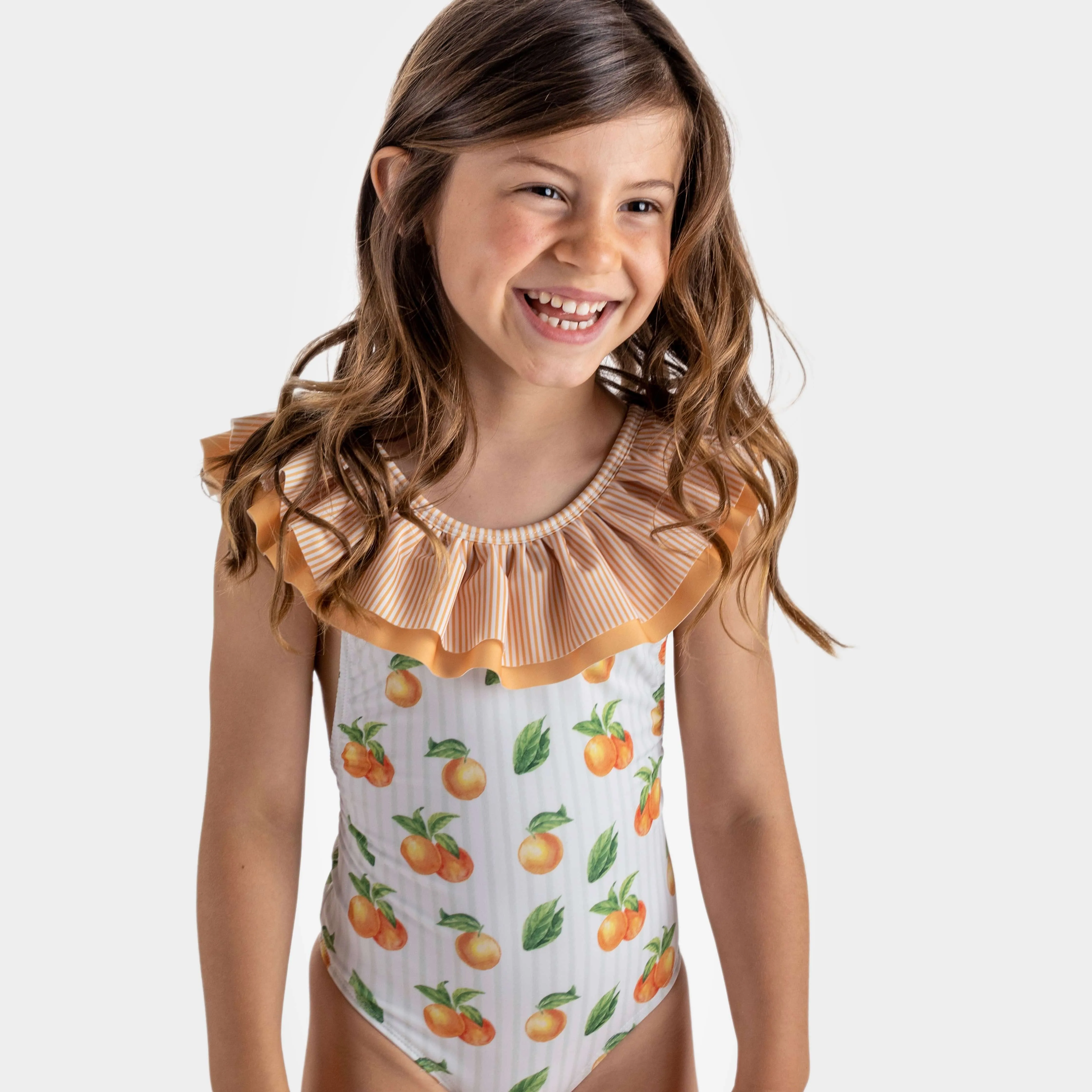 MEIA PATA - Saint Tropez Oranges Print Swimsuit - Orange