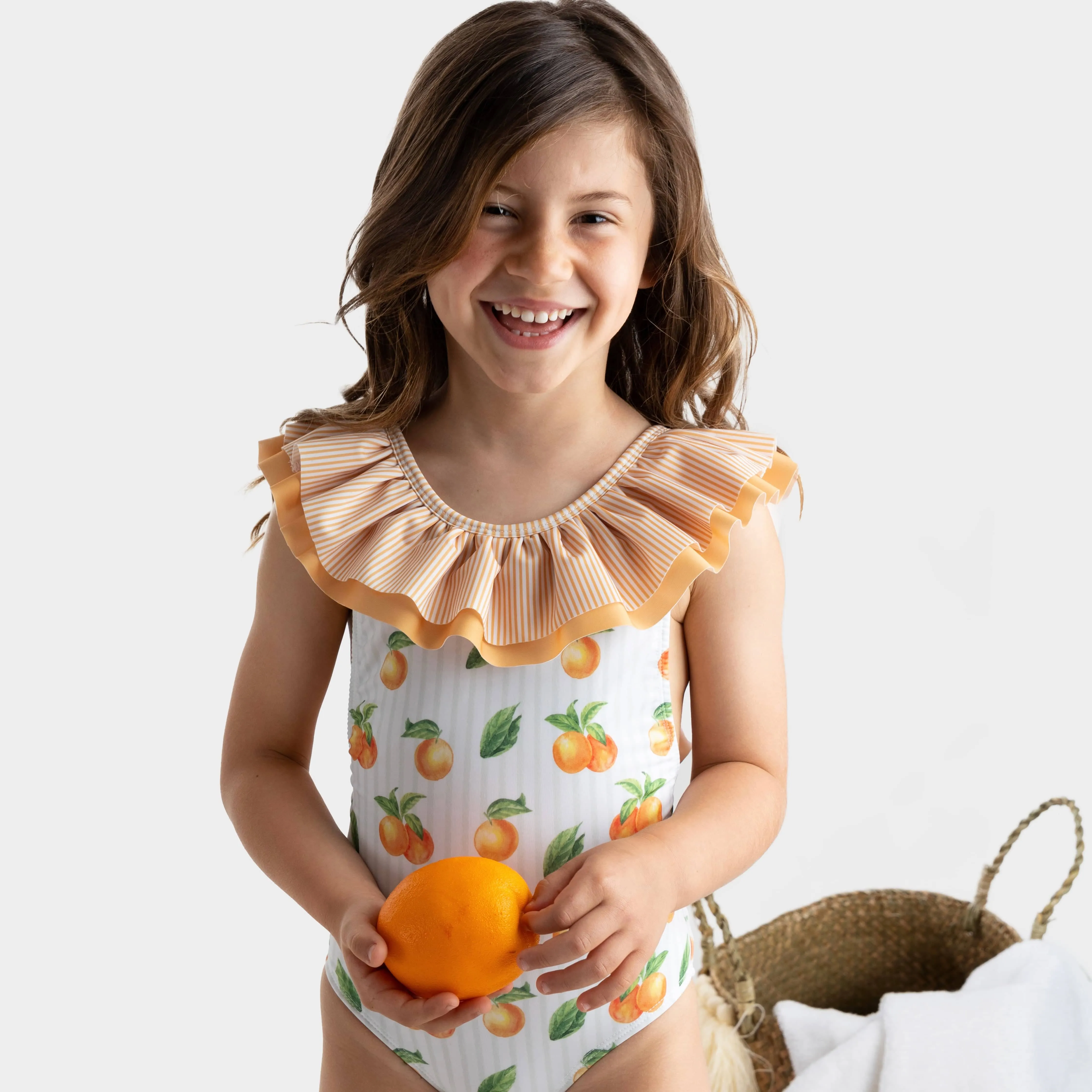 MEIA PATA - Saint Tropez Oranges Print Swimsuit - Orange