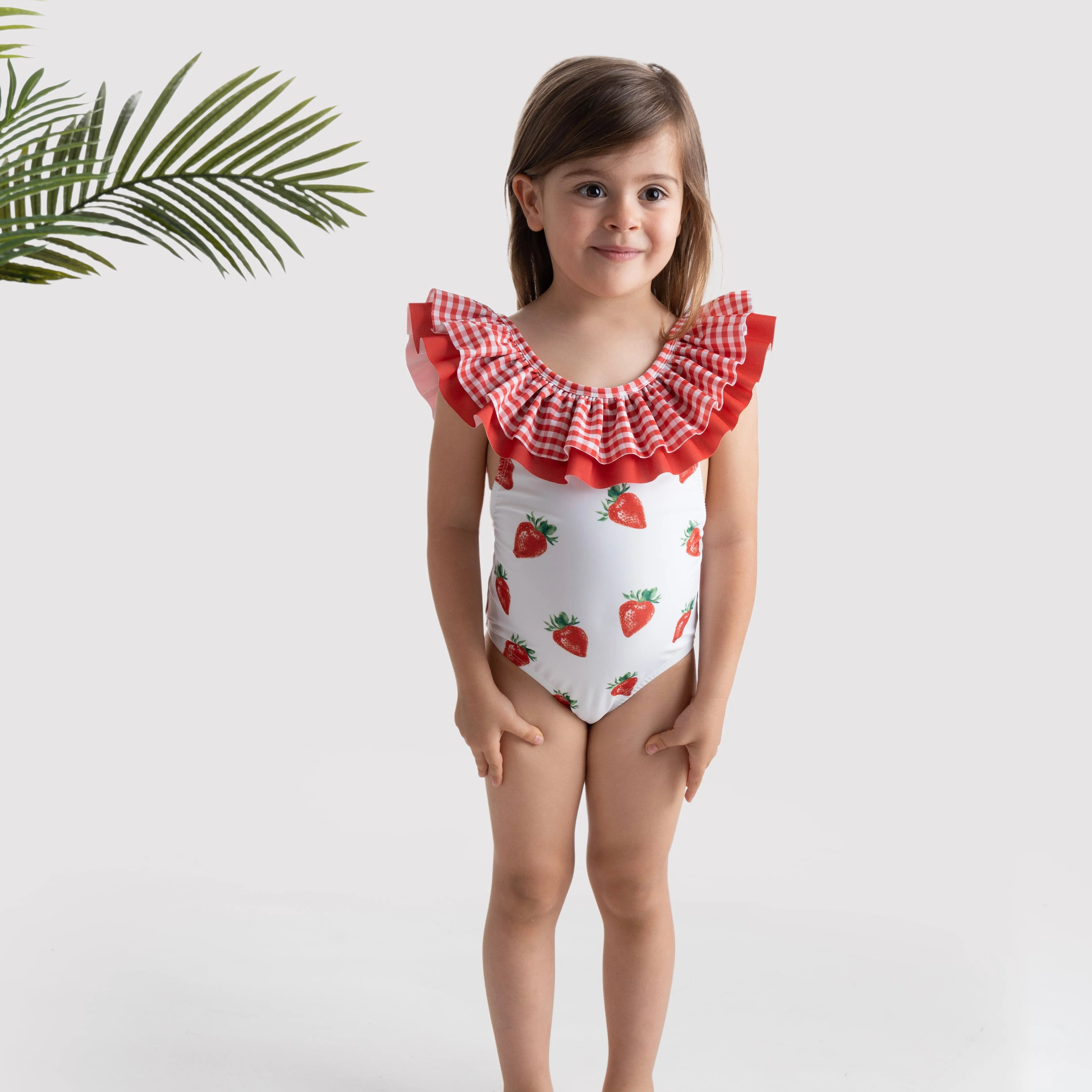 MEIA PATA - Saint Tropez Strawberries Print Swimsuit - Red