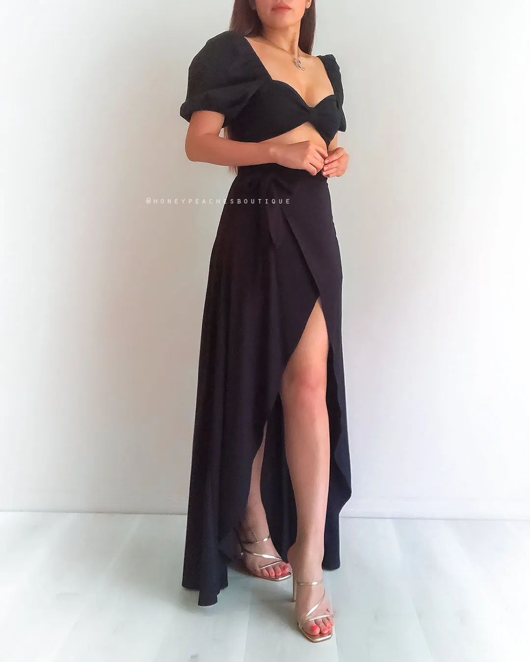 Melanie Wrap Skirt - Black