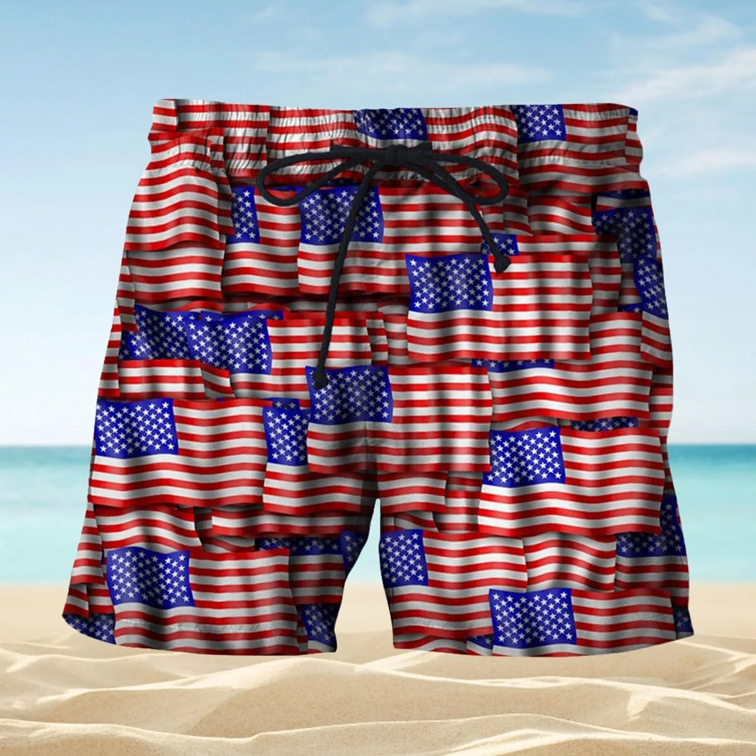 Men 2 Piece Outfits Thin Loose Shorts Large Shorts Casual Beach Pantsmen'S Solid Color Capris Summer Thin Beach