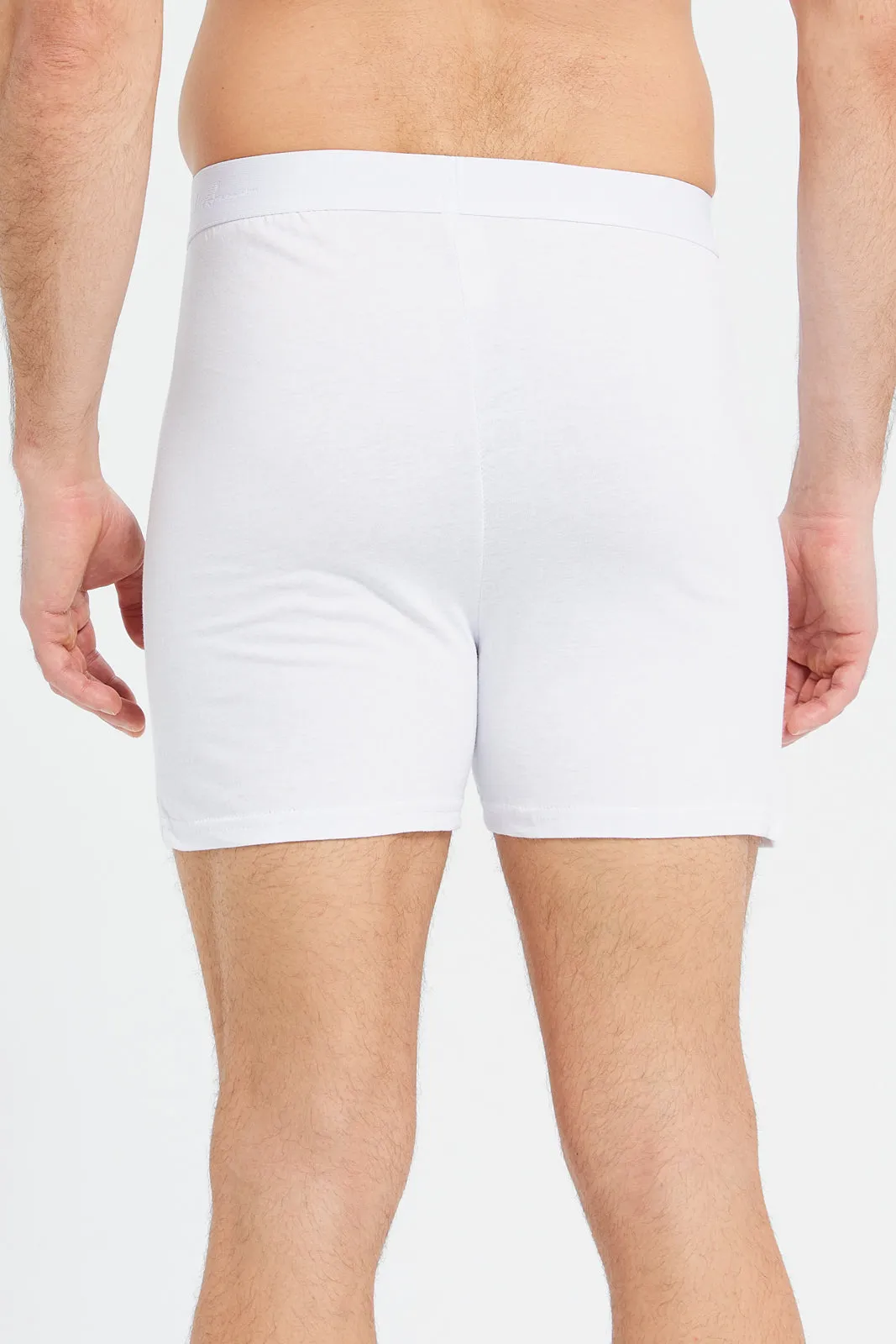 Men White Boxers Briefs (Pack of 2)