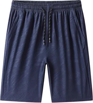 Mens Athletic Gym Shorts 5.5" Elastic Waist Casual Pajama Pocket Jogger Men Workout Short Pants Comfy Golf Shorts