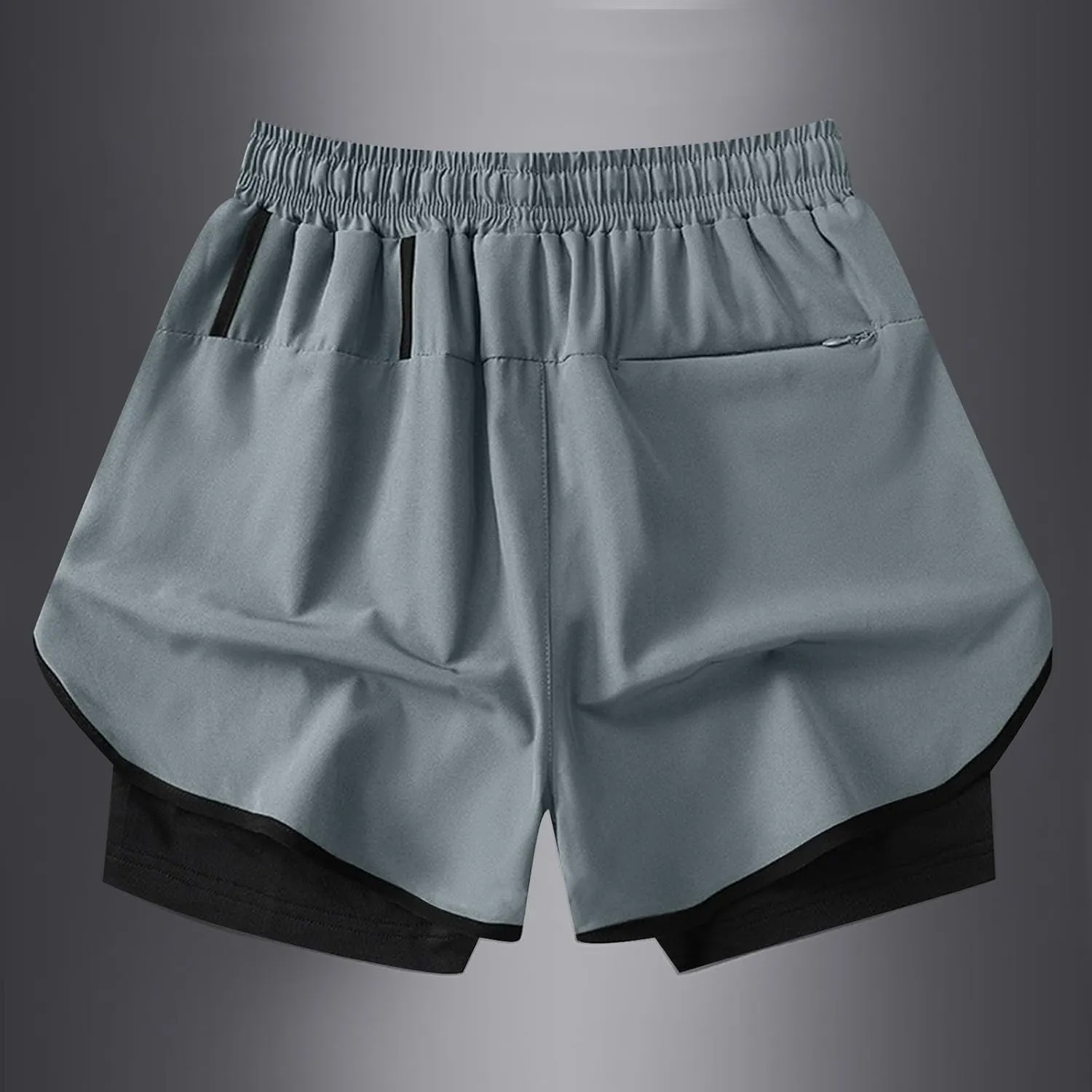 Mens Athletic Shorts 3 Inch Inseam with Liner Quick Dry Running Gear Lightweight Breathable Back Zipper Pocket 2025 Fashion
