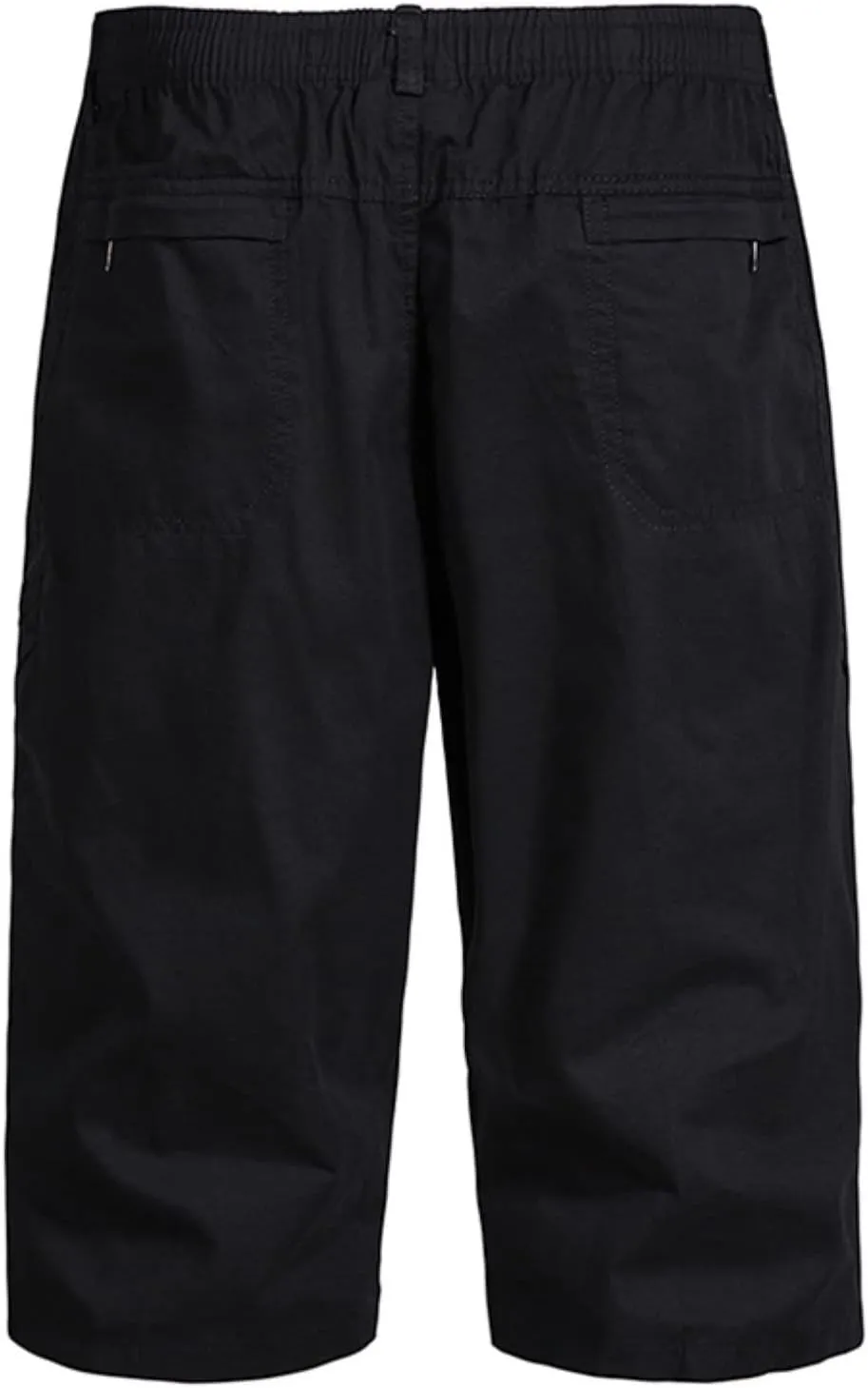 Men's Cargo Shorts Casual Twill Elastic 3/4 Capri Pants below Knee Long Shorts with 7 Pocket Men Summer Shorts Cargo Capris