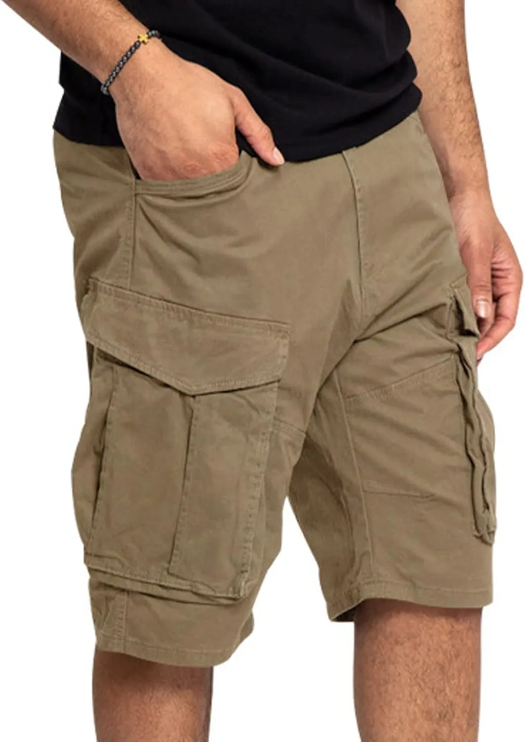 Men's Cargo Shorts Relaxed Fit Camo Short Outdoor Multi-Pocket Cotton Work Casual Shorts with No Belt Outdoor Cargo Shorts