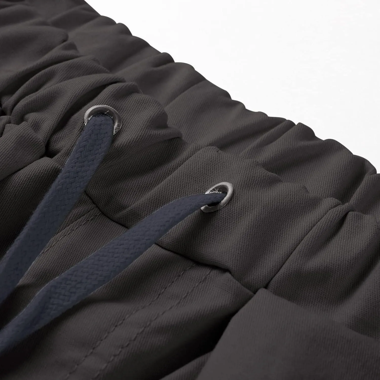 Mens Casual Cargo Pants Stretch Elastic Waist Drawstring Joggers Pants Tapered Sweatpants for Men Multi Pockets Cargo Pants