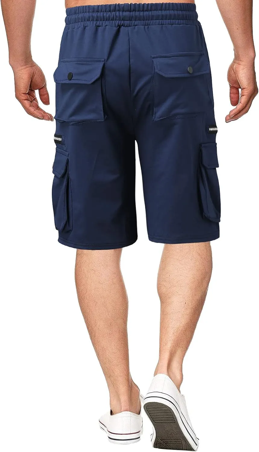 Men's Casual Cargo Shorts, Lightweight Water Resistant Golf Shorts Stretch Tactical Work Shorts with Multi-Pocket Work Shorts