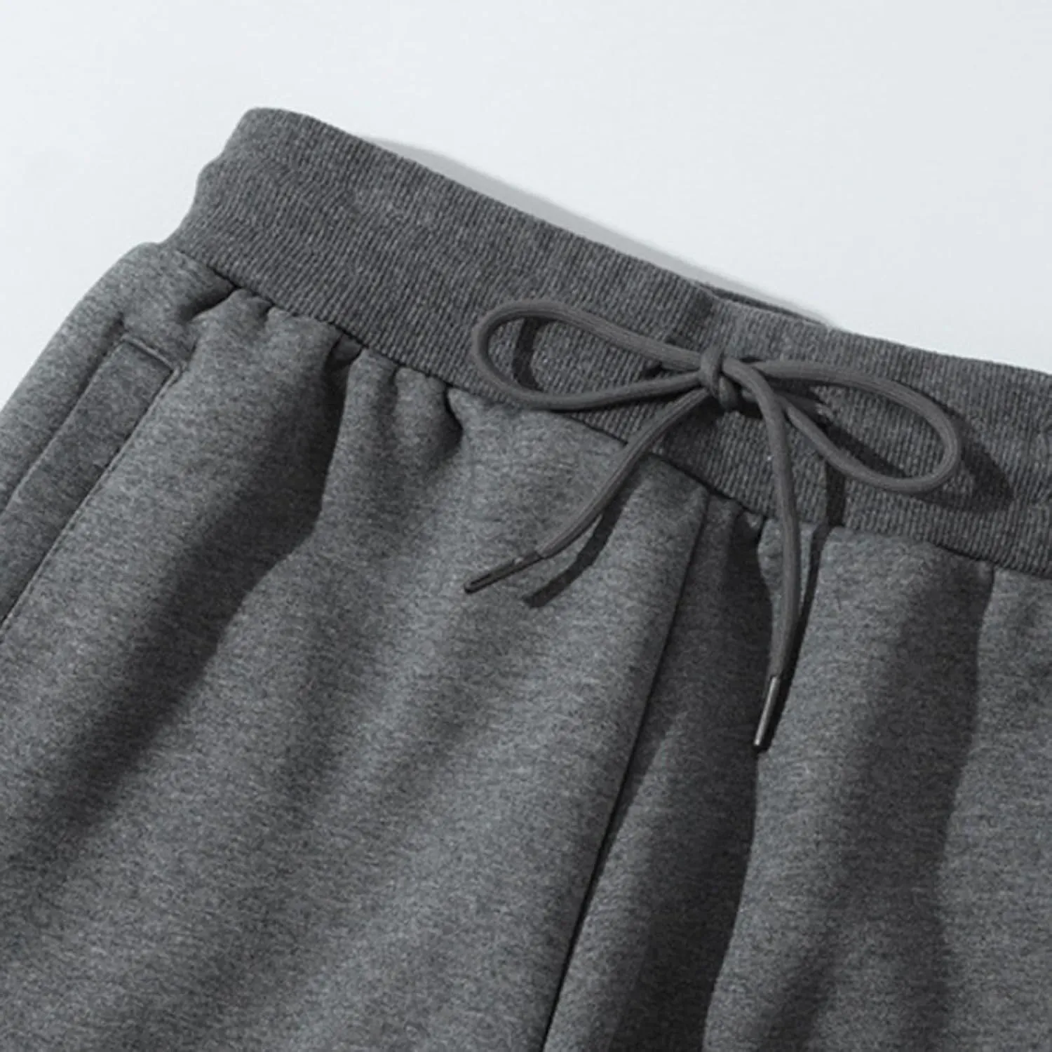 Men's Cinch Bottom Sweatpants for Sherpa Fleece Lined Loose Fit Drawstring Joggers Track Pants with Pockets Warm Winter Gym