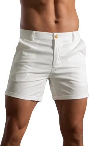 Men's Extreme Motion Regular Fit Synthetic Flat Front Short Comfort Stretch Chino Short Men Shorts Casual Cotton Casual Short