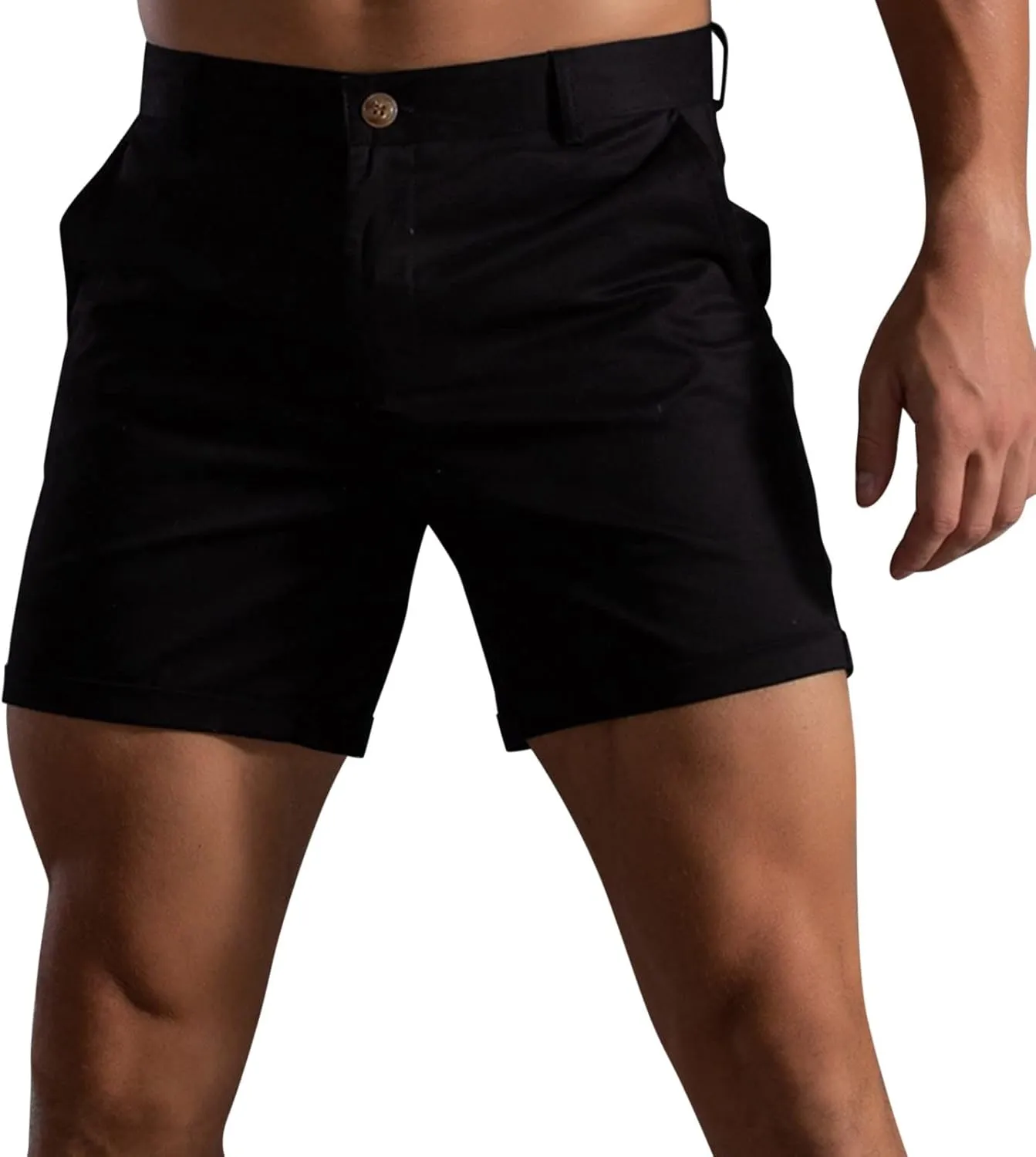 Men's Extreme Motion Regular Fit Synthetic Flat Front Short Comfort Stretch Chino Short Men Shorts Casual Cotton Casual Short