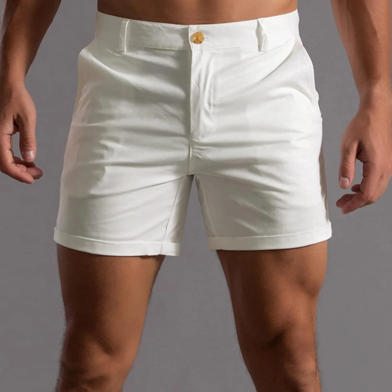 Men's Extreme Motion Regular Fit Synthetic Flat Front Short Comfort Stretch Chino Short Men Shorts Casual Cotton Casual Short