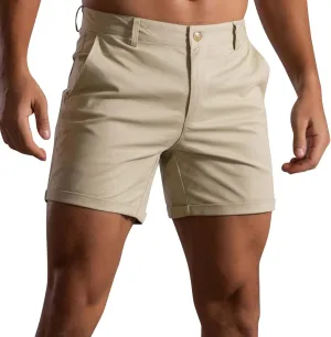 Men's Extreme Motion Regular Fit Synthetic Flat Front Short Comfort Stretch Chino Short Men Shorts Casual Cotton Casual Short
