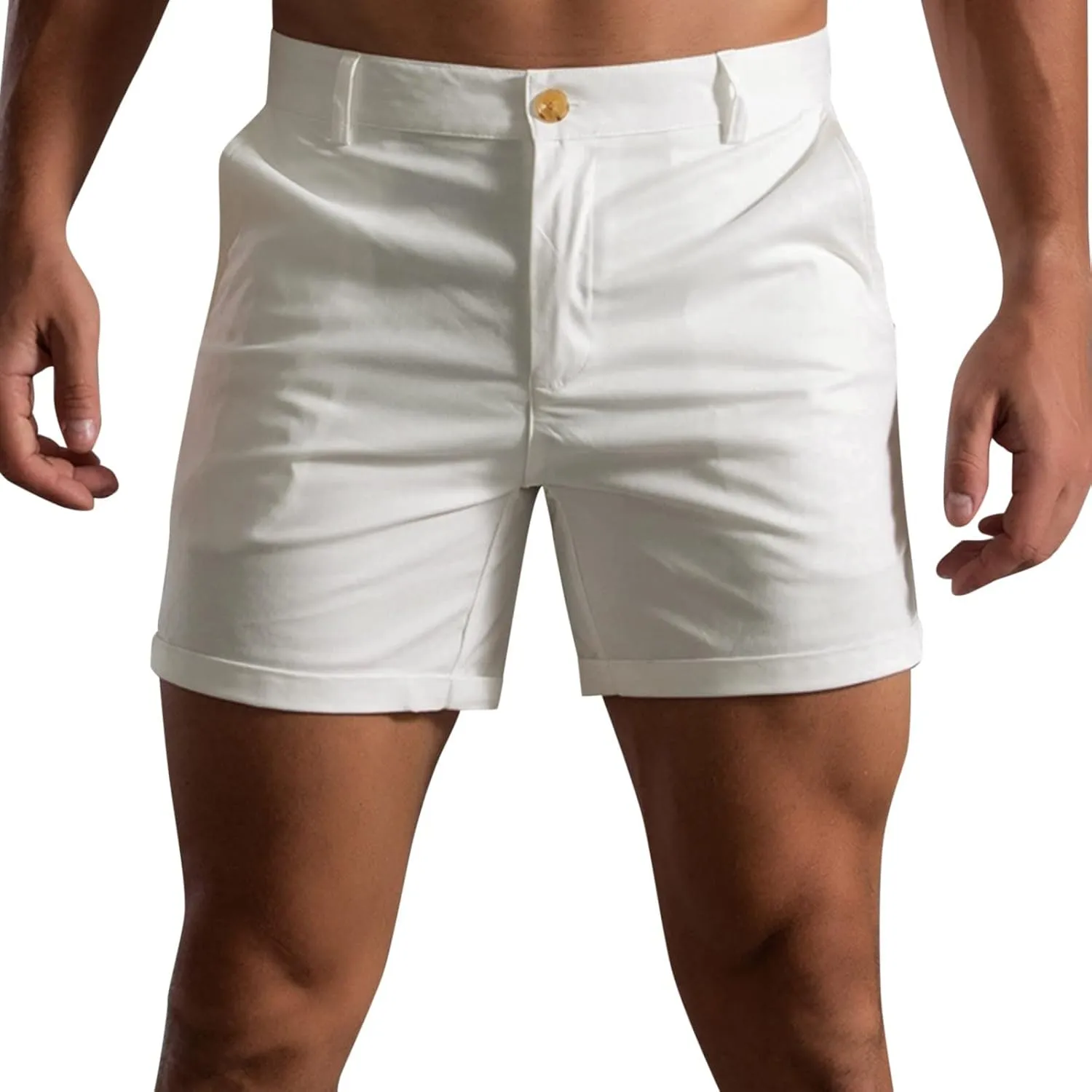 Men's Extreme Motion Regular Fit Synthetic Flat Front Short Comfort Stretch Chino Short Men Shorts Casual Cotton Casual Short