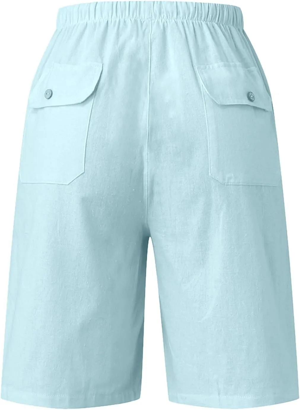 Men's Shorts Casual Classic Fit Drawstring Summer Beach Shorts with Elastic Waist and Pockets Stretch Waist Casual Shorts