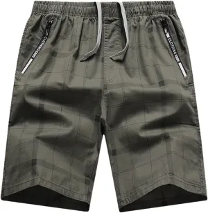 Mens Shorts Casual Comfortable Workout Shorts Drawstring Zipper Pockets Elastic Waist Mens Shorts Casual Sports Shorts