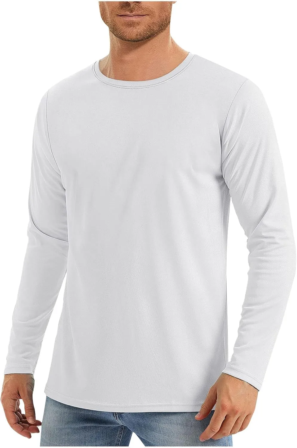 Men'S Sun Protection Shirts Uv SPF Long Sleeve Shirt Rash Guard Fishing Shirt Quick Dry Lightweight Shirt Cool Shirts
