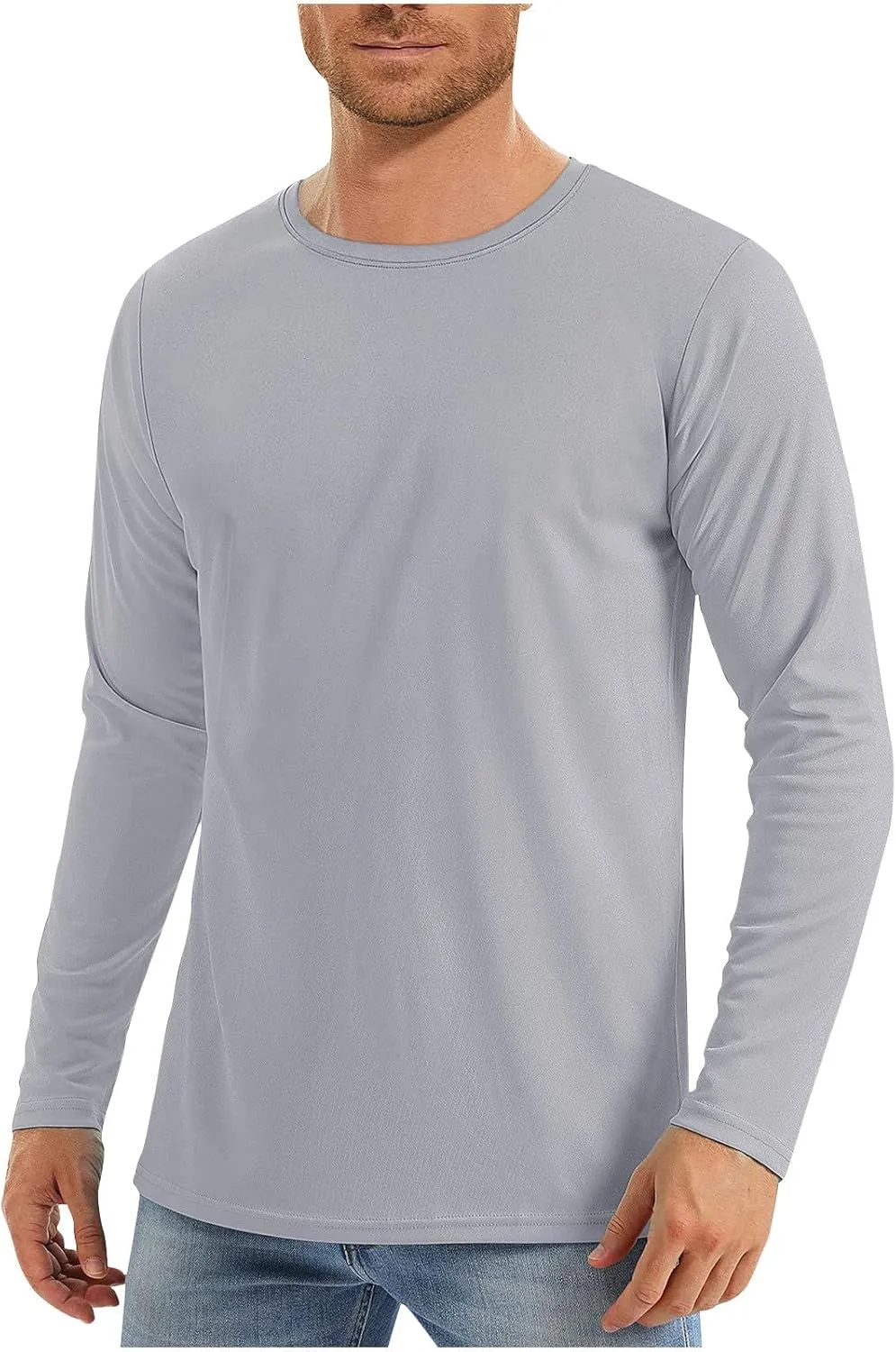 Men'S Sun Protection Shirts Uv SPF Long Sleeve Shirt Rash Guard Fishing Shirt Quick Dry Lightweight Shirt Cool Shirts