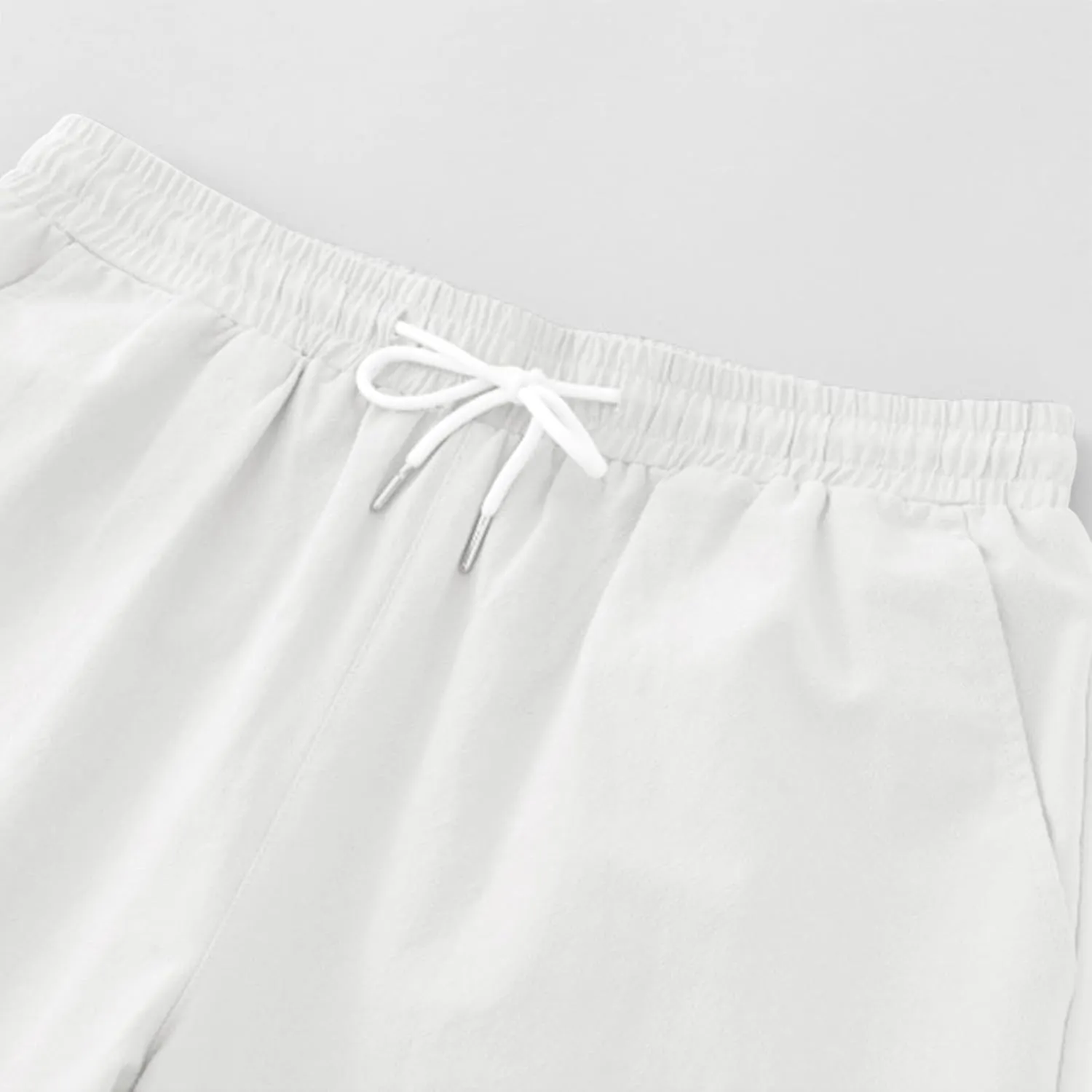 Mens Sweat Shorts 7" above Knee Workout Gym Shorts Lounge Shorts with Zipper Pockets