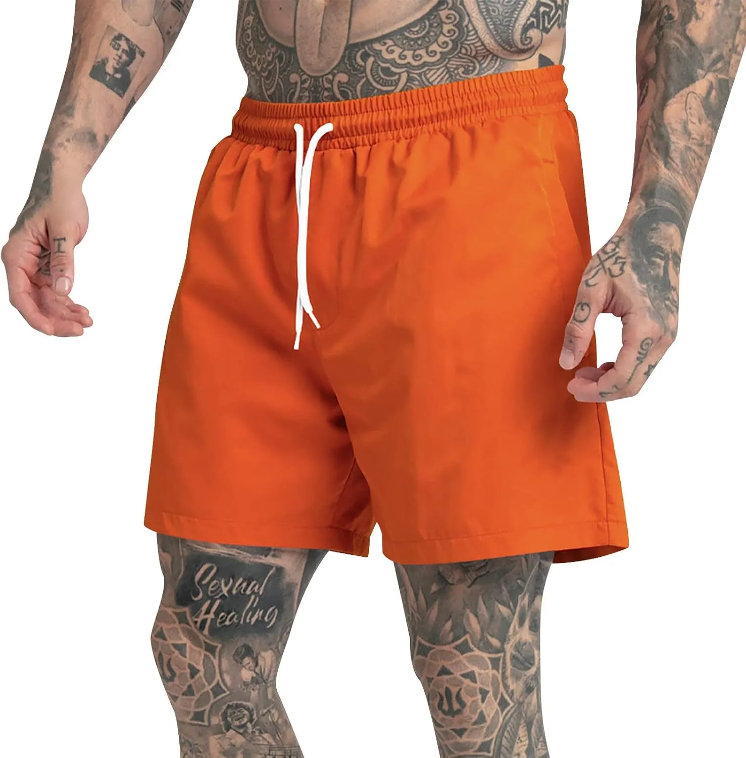 Men's Swim Trunks Quick Dry Bathing Suits with Mesh Lining Swimwear Swim Shorts Men Shorts Casual with Elastic Waist