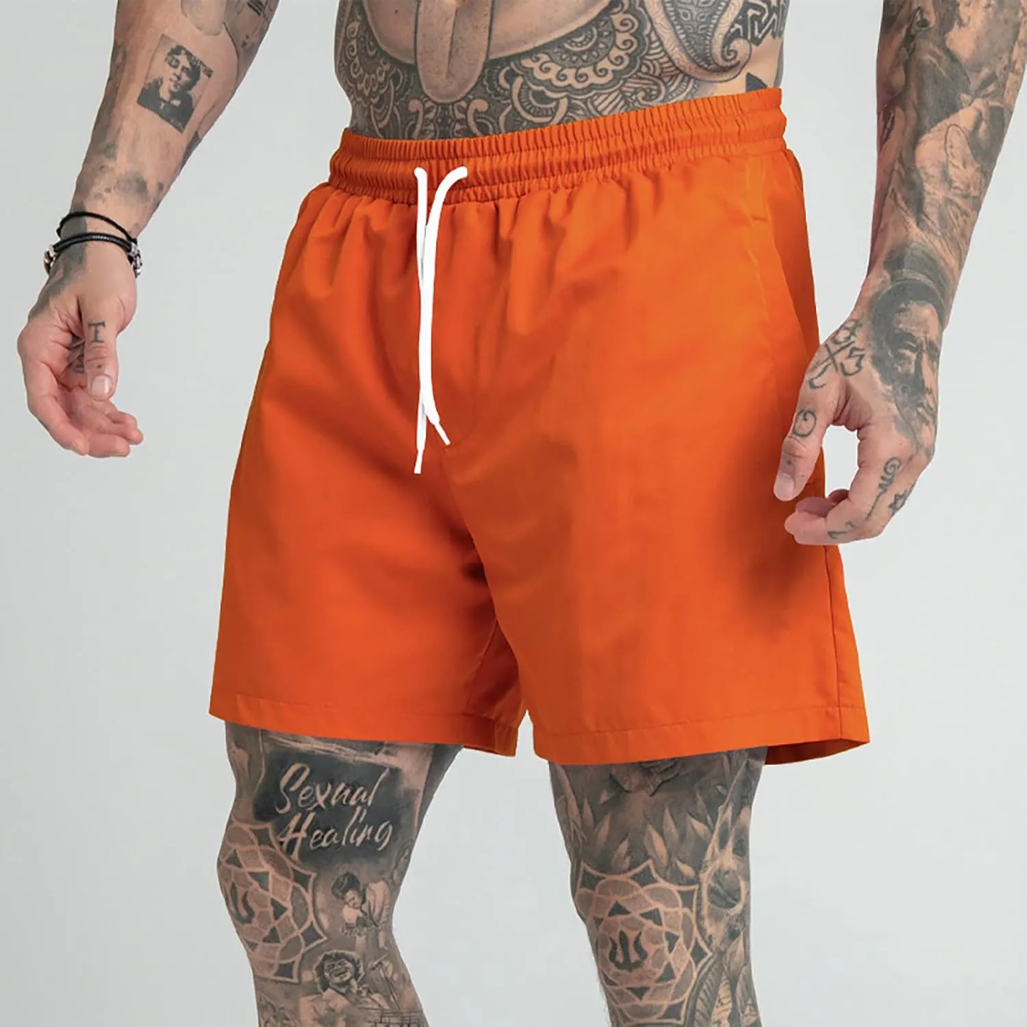 Men's Swim Trunks Quick Dry Bathing Suits with Mesh Lining Swimwear Swim Shorts Men Shorts Casual with Elastic Waist