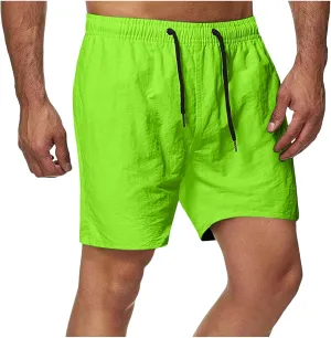 Men's Swim Trunks Quick Dry Beach Shorts with Zipper Pockets and Mesh Lining Men's Beach Shorts Swim Trunks