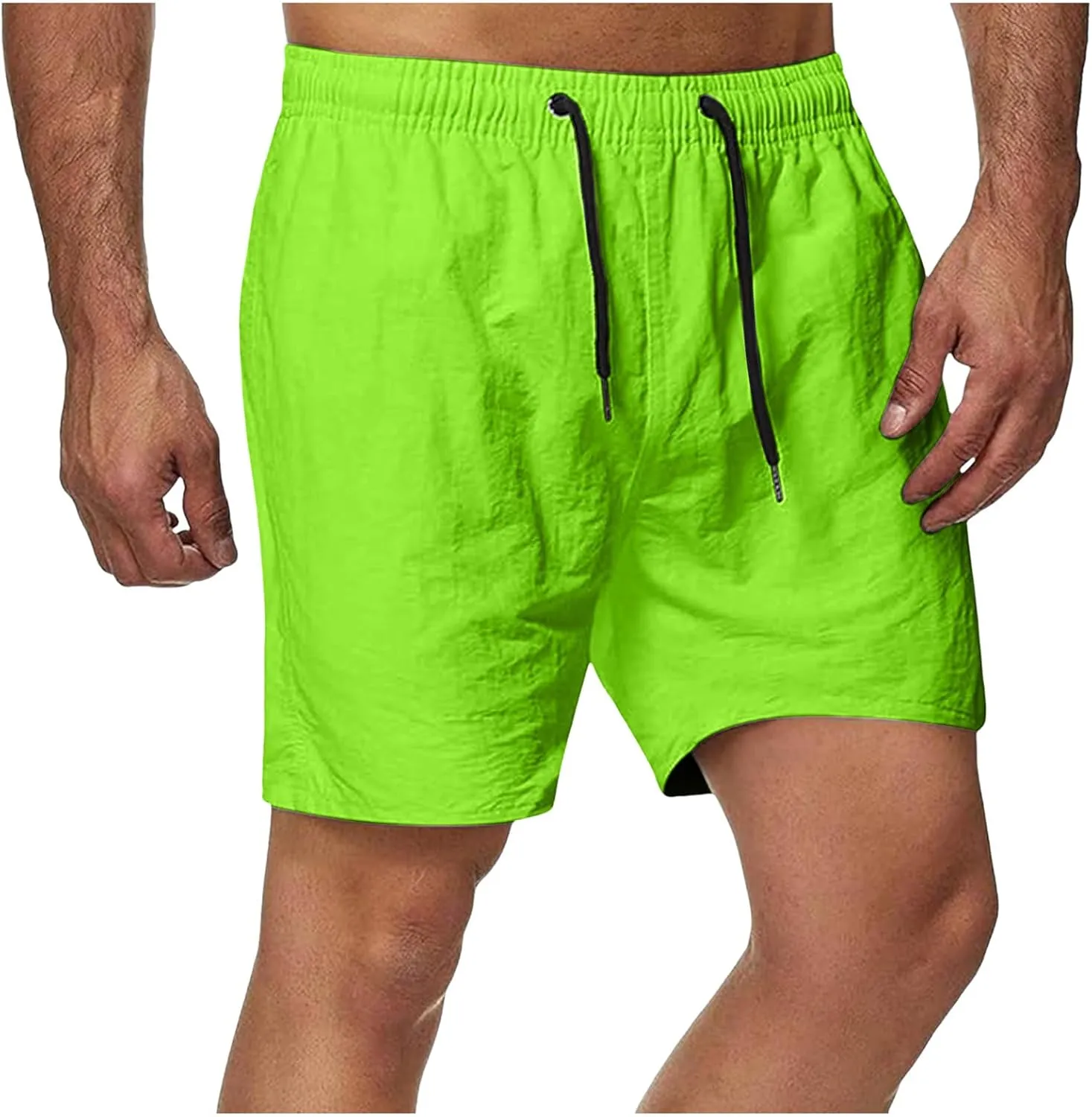 Men's Swim Trunks Quick Dry Beach Shorts with Zipper Pockets and Mesh Lining Men's Beach Shorts Swim Trunks
