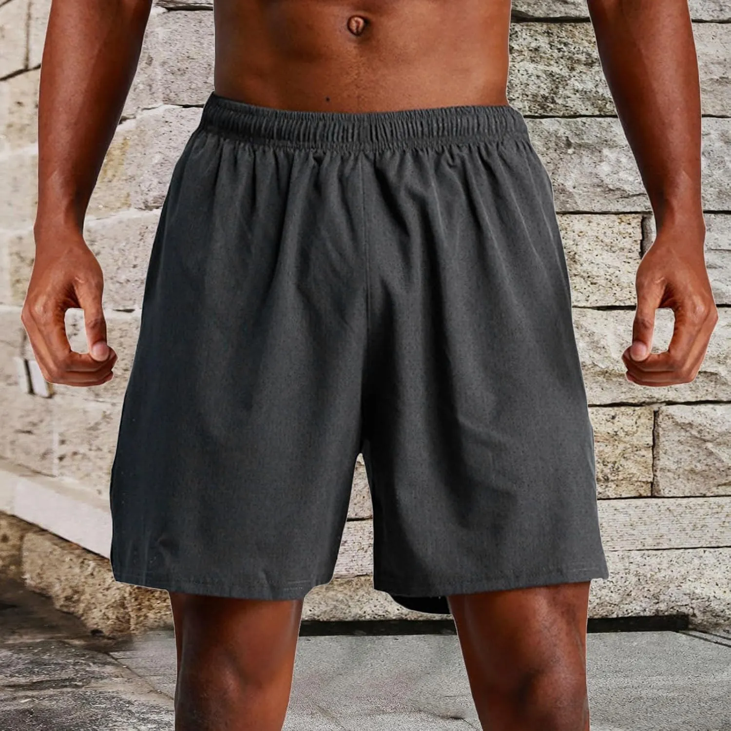 Men's Workout Running Shorts Quick Dry Active 5 Inches Shorts with Pockets, Lightweight, Breathable Summer Men Beach Shorts