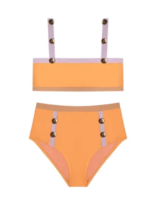 Mera Orange/Lilac Kids Bikini