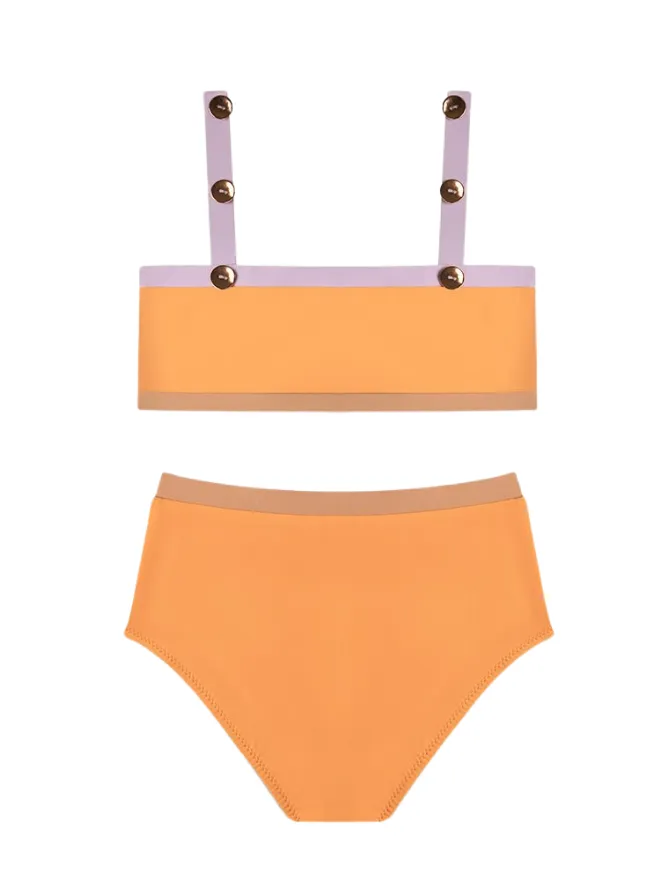 Mera Orange/Lilac Kids Bikini